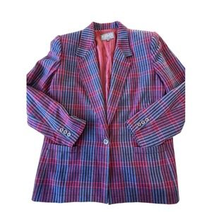 Stirling Cooper Purple Plaid Vintage Blazer, 12/13 Emily Gilmore Academia
